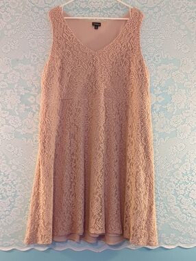 Beautiful Pale Pink Lace Dress Size 3